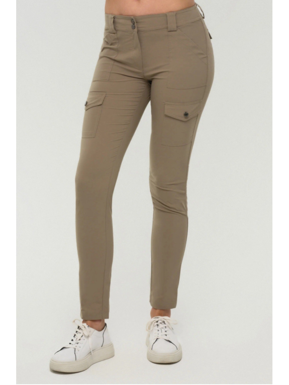 Anatomie NWT Kate Skinny Cargo Pants S Khaki Commute Travel Luxury $248